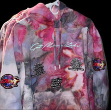 Load image into Gallery viewer, Tye Die GMK Take Over Hoodie!  3M Reflective Script GMK Signature  GMK Astroid Arm Embroidery Patch GMK Takeover Back Embroidery Patch Multiple GMK Front Patches Drawstring A1+ Quality  
